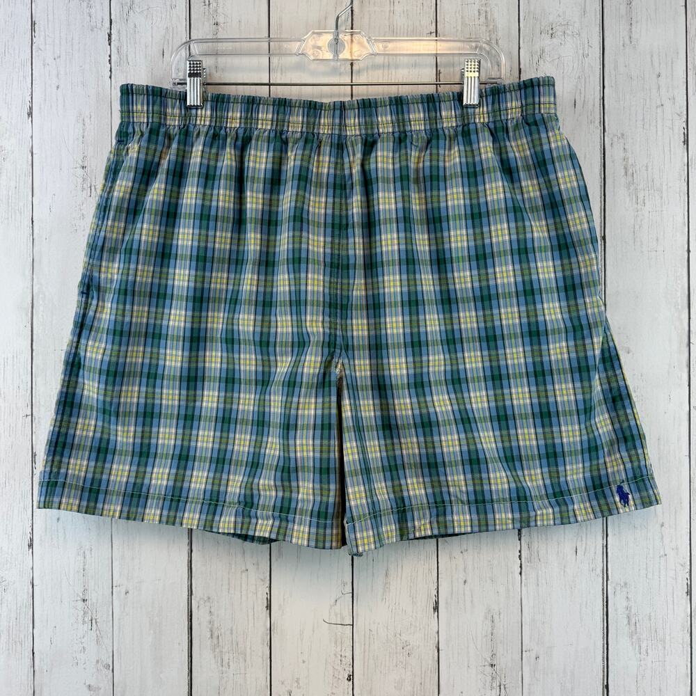 Polo Ralph Lauren Sport Plaid Embroiders Pony Lined Swim Trunks Size XXL